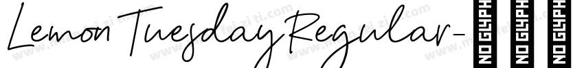 Lemon Tuesday Regular字体转换
